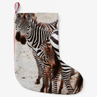 ZEBRA FAMILY SMALL CHRISTMAS STOCKING
