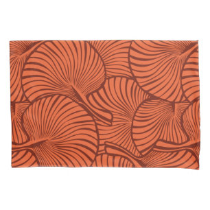 Zebra Fan Palm Hawaiian Tropical Orange Reversible Pillowcase