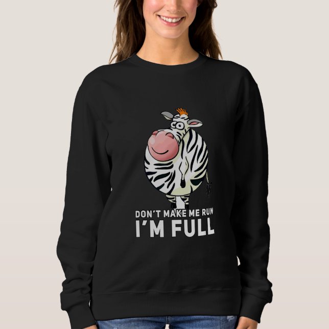 Zebra  Fat Animal Sweatshirt (Front)