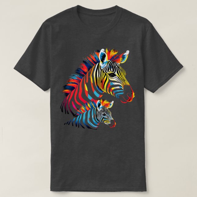 Zebra Fathers Day T-Shirt (Design Front)