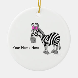Zebra - Female Ceramic Tree Decoration