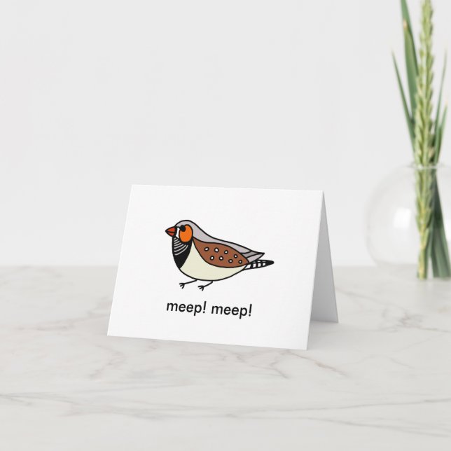 Zebra Finch Notecard (Front)