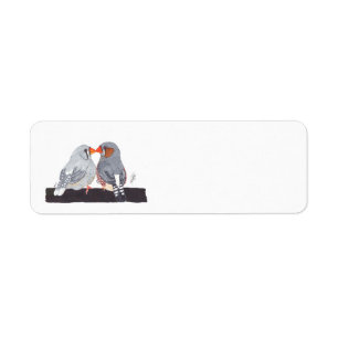 ZEBRA FINCH RETURN ADDRESS LABEL