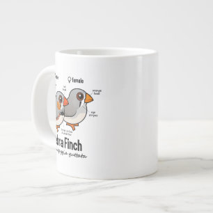 Zebra Finch Statistics Large Coffee Mug