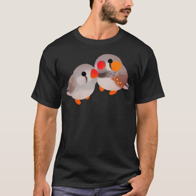 Zebra Finch - Textdark T-Shirt (Front)