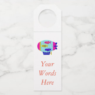 Zebra Fish in a Zeppelin Bottle Tag