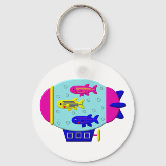 Zebra Fish in a Zeppelin Key Ring