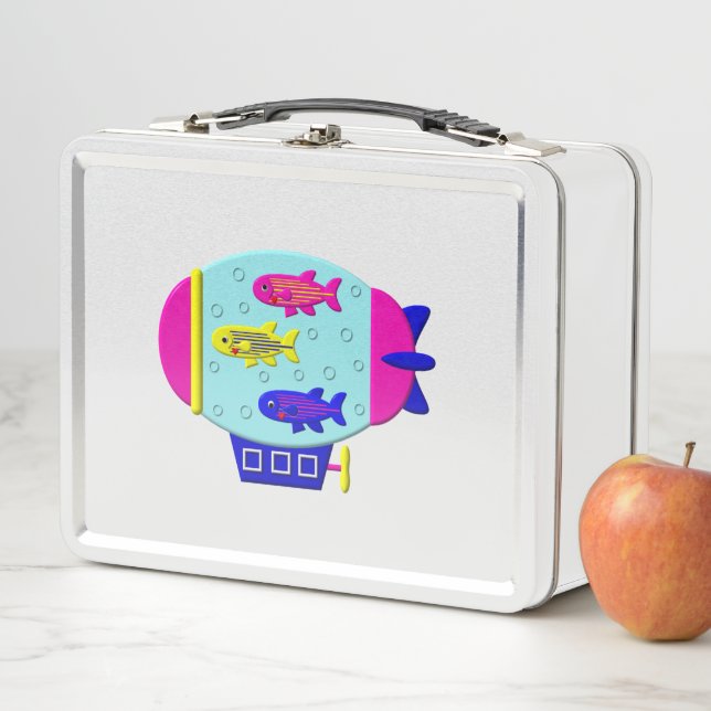 Zebra Fish in a Zeppelin Metal Lunch Box (In Situ)