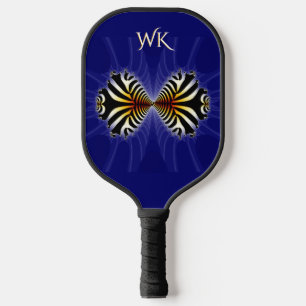 Zebra Fish Kiss Monogrammed Pickleball Paddle