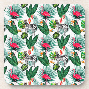 Zebra & Flamingo Coaster