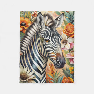 Zebra Fleece Blanket