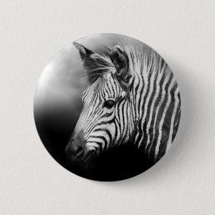Zebra Foal 6 Cm Round Badge