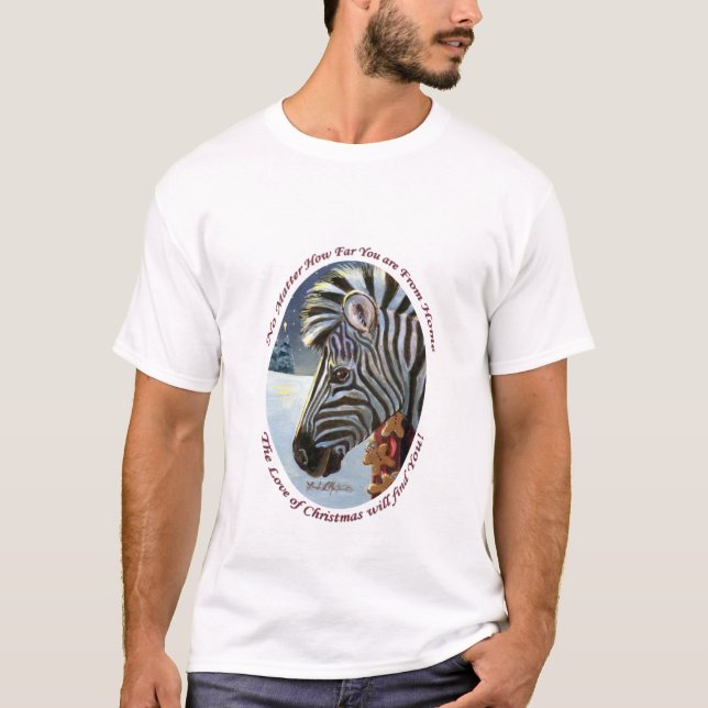 Zebra For Christmas Adult T-Shirt (Front)