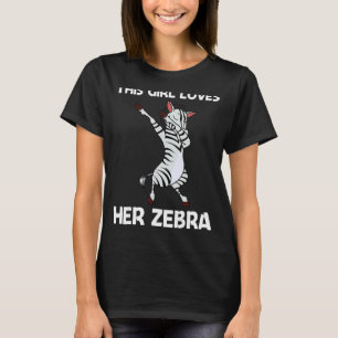 Zebra For Girls Kids African Zoo Animal T-Shirt