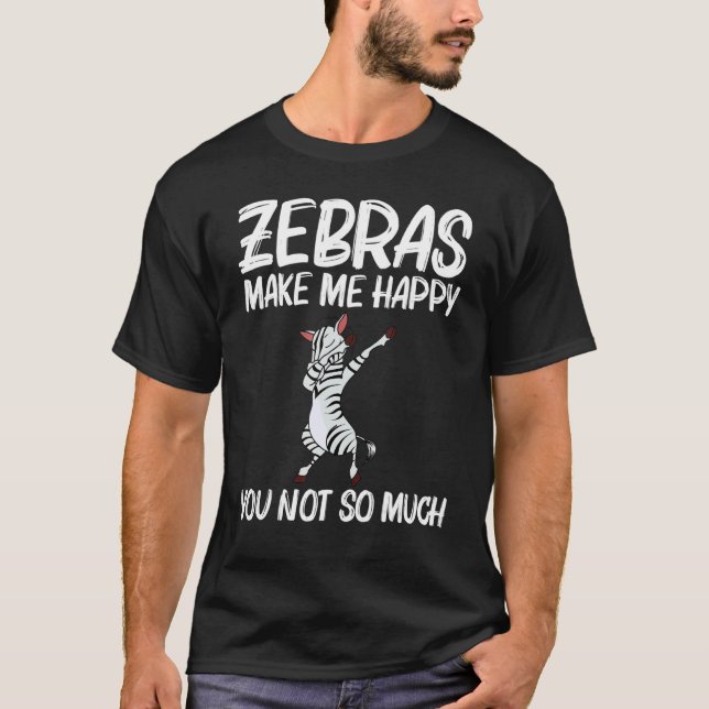 Zebra For Men Women African Zoo Animal  1 T-Shirt (Front)