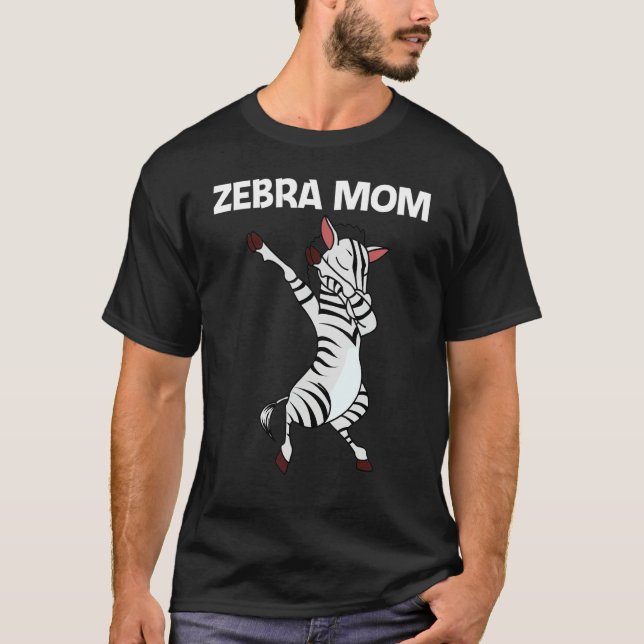 Zebra For Mom Mother African Zoo Animal T-Shirt (Front)