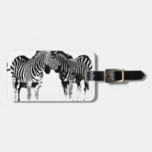 zebra friends luggage tag