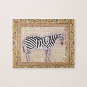 Zebra, from the 'Minto Album', 1621 (gouache on pa Jigsaw Puzzle