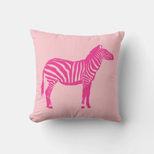 Zebra - Fuchsia and light pink Cushion