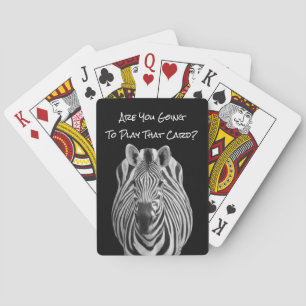 Zebra Funny and Cute Card Playing Cards