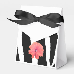 Zebra Fur Pattern with Flower Favour Box