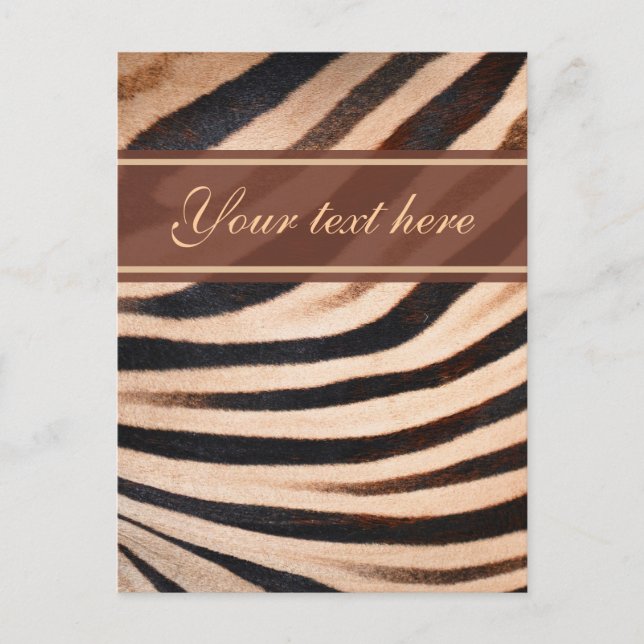 Zebra Fur Postcard (Front)