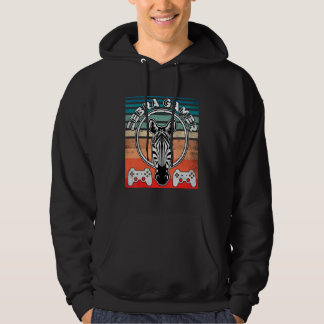Zebra Gamer Can't Hear You I'm Gaming Zebra Gamer  Hoodie