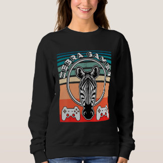 Zebra Gamer Can't Hear You I'm Gaming Zebra Gamer  Sweatshirt