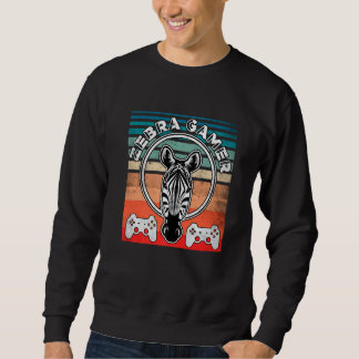 Zebra Gamer Can't Hear You I'm Gaming Zebra Gamer  Sweatshirt