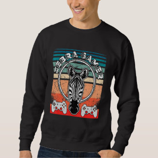 Zebra Gamer Can't Hear You I'm Gaming Zebra Gamer  Sweatshirt