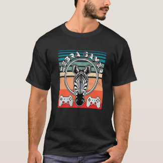 Zebra Gamer Can't Hear You I'm Gaming Zebra Gamer T-Shirt