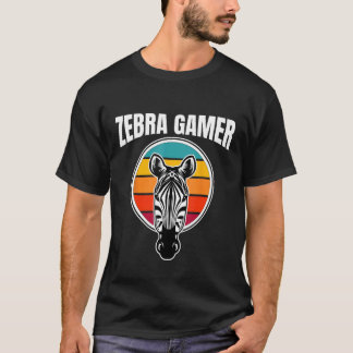 Zebra Gamer Graphic Design For Gamer Kids 1 T-Shirt