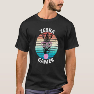 Zebra Gamer Graphic Design For Gamer Kids  3 T-Shirt