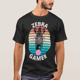 Zebra Gamer Graphic For Gamer Kids T-Shirt