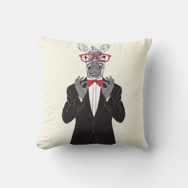 Zebra Gentleman Cushion (Front)