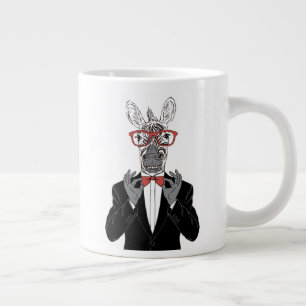 Zebra Gentleman Large Coffee Mug
