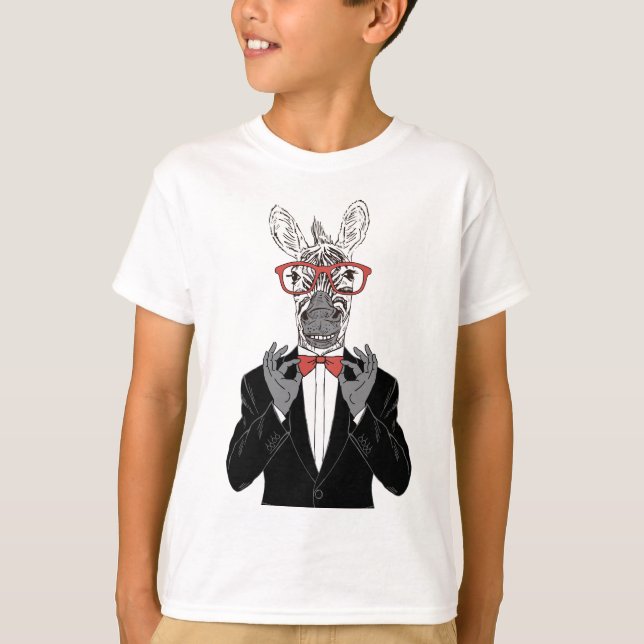 Zebra Gentleman T-Shirt (Front)