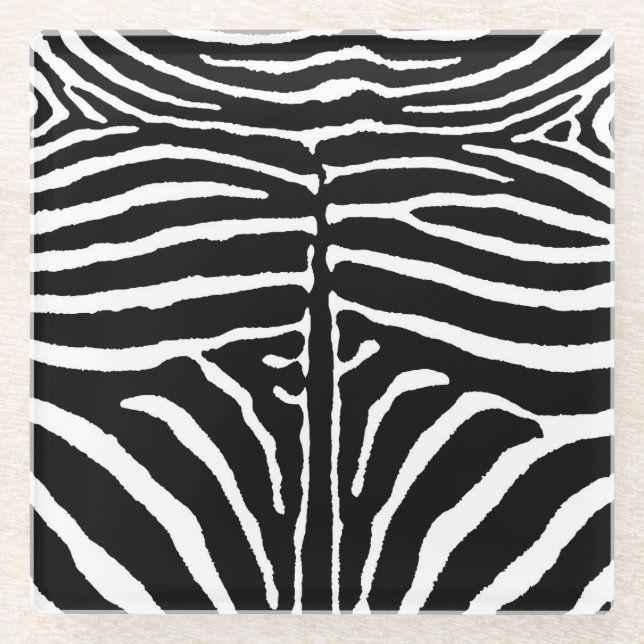Zebra Glass Coaster (Front)