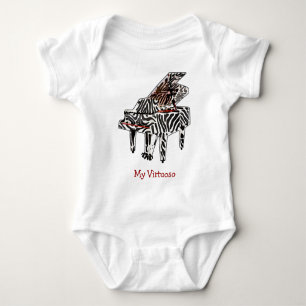 Zebra Grand Piano - Infant Creeper UNISEX