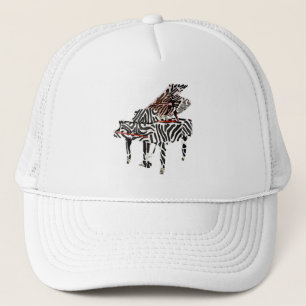 Zebra Grand Piano Trucker Hat