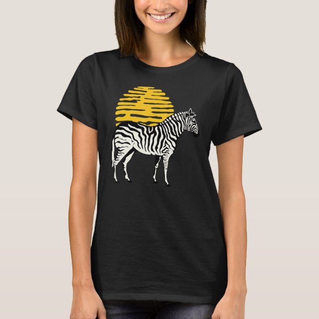 Zebra Graphic Cute Print Love Nature Zebras Wildli T-Shirt (Front)