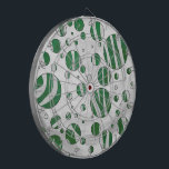 Zebra Green and White Polka Dot Dartboard<br><div class="desc">Emerald Green and White Zebra Animal Print Pattern on electronics, accessories, and trendy gifts brought to you by Imagine That! Design feature our bold animal striped pattern in black and vibrant green. Perfect gift for fashion conscious zebra animal lovers. Our stylish glitzy zebra print makes a glamourous gift for anyone...</div>