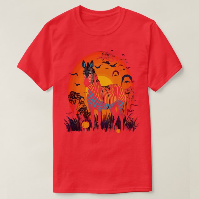 Zebra Halloween T-Shirt (Design Front)
