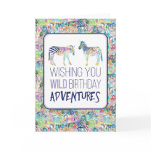 Zebra Happy Birthday Card