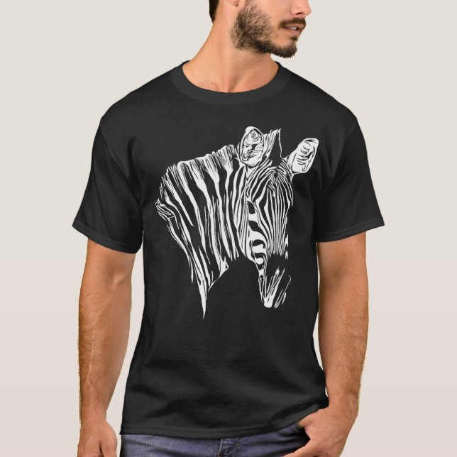 Zebra head  T-Shirt (Front)
