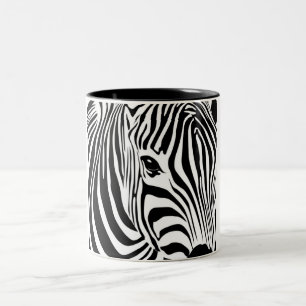 Zebra Head Two-Tone Coffee Mug