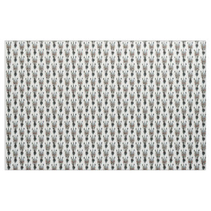 zebra heads on white fabric