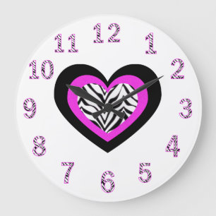 Zebra Heart Clock