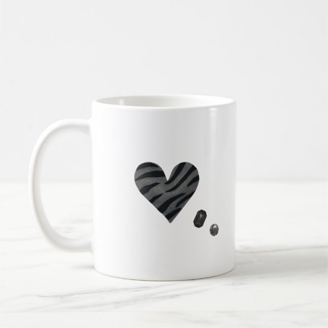 Zebra-heart Coffee Mug (Left)