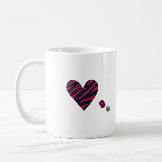 Zebra-heart Coffee Mug (Left)